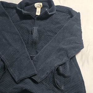 Men's Quilted Zip-Up Sweater - Midnight Blue